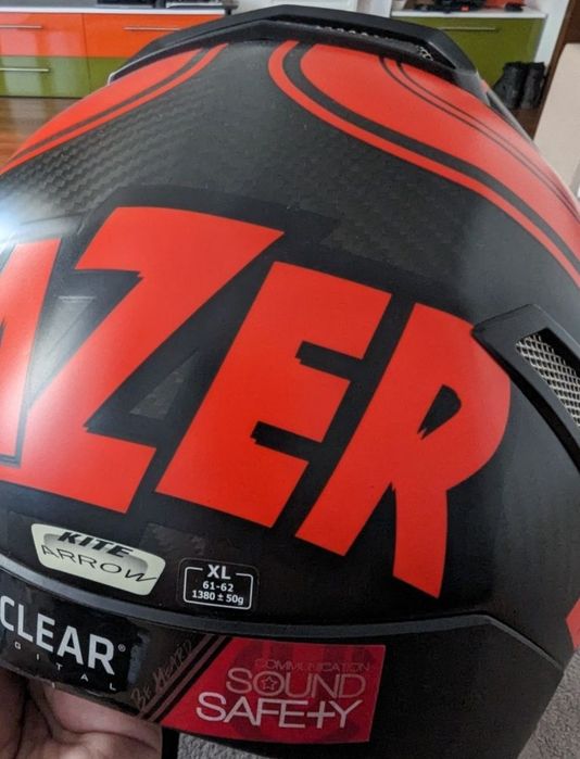Lazer Kite Arrow PC - Black Carbon / Red Fluo - Mărimea: XL