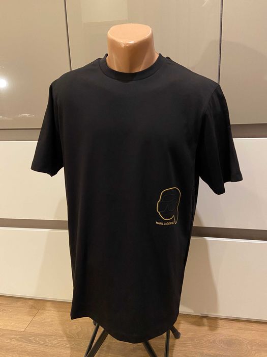 KARL LAGERFELD, оригинална тениска в черно, Размери: L и XL