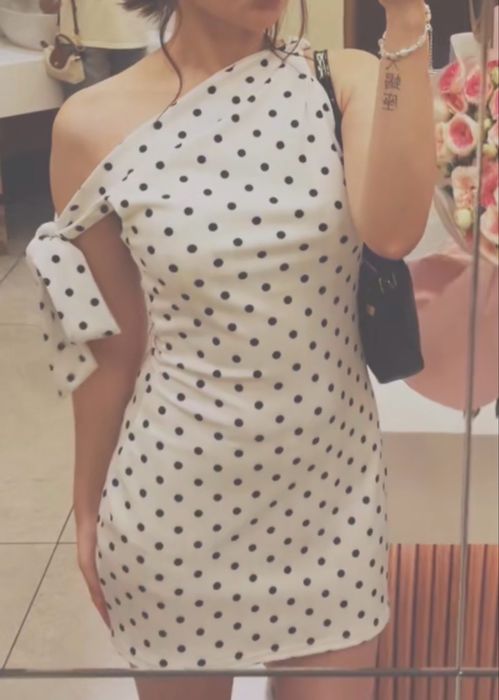 Платье мини polka dot