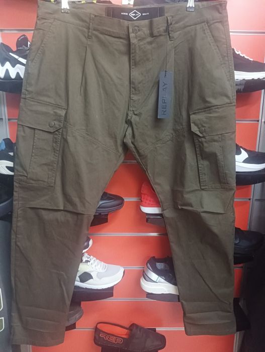 ОРИГИНАЛНИ мъжки панталони REPLAY W40 нови карго cargo с джобове 3XL