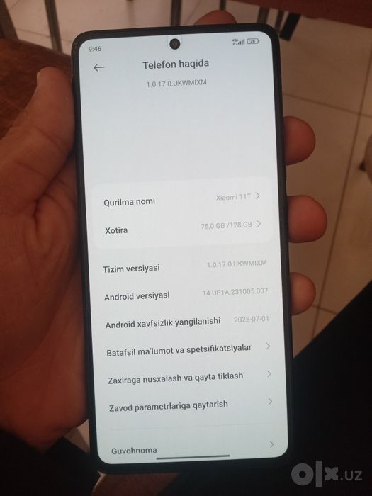 Xiaomi11t 8+8 128