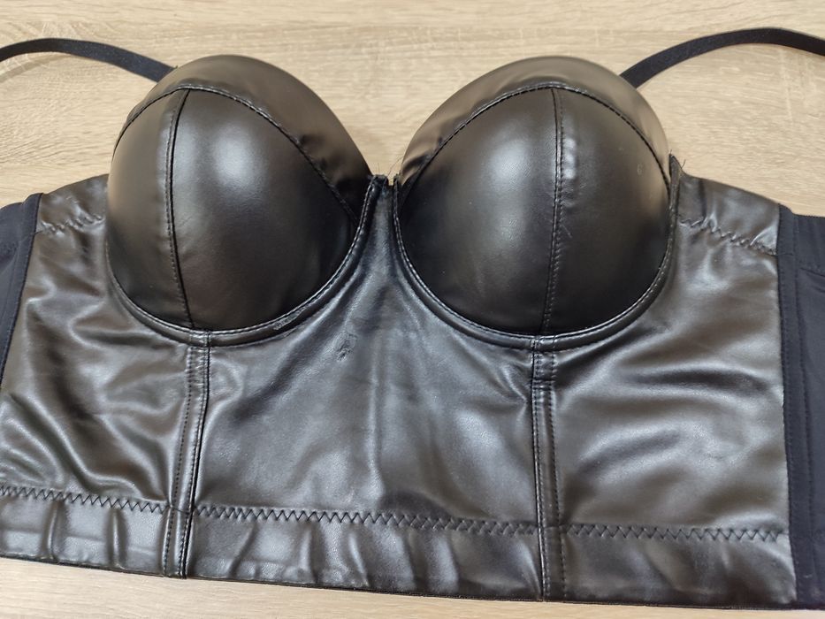 Крос топ женский кожаный