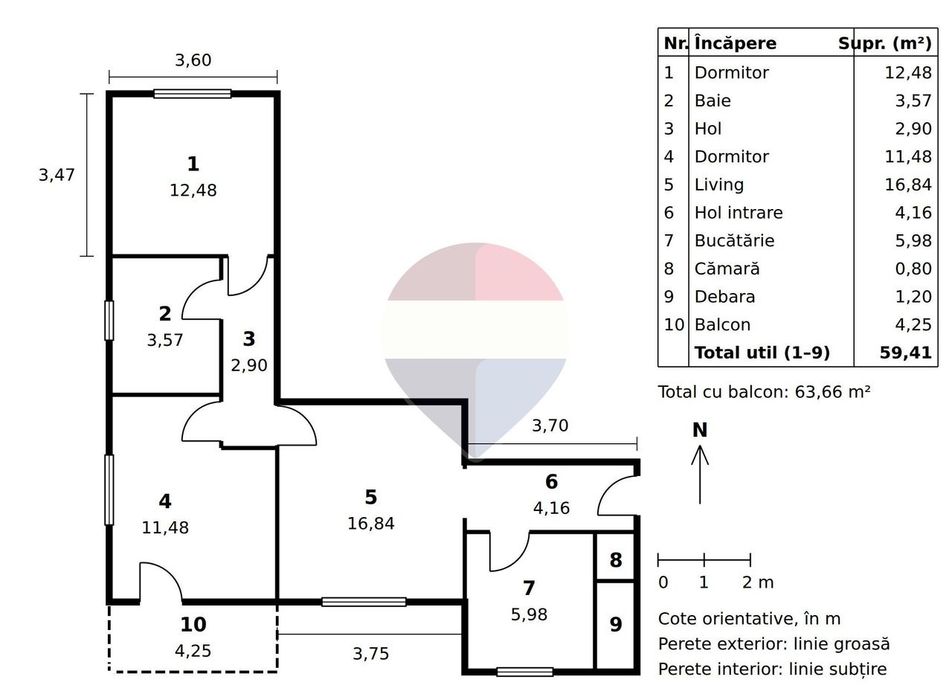 Apartament cu 3 camere de inchiriat – Calea Giulesti
