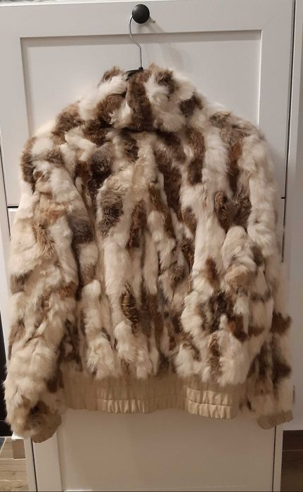 Haină de blană naturală 100% de iepure mărimea L