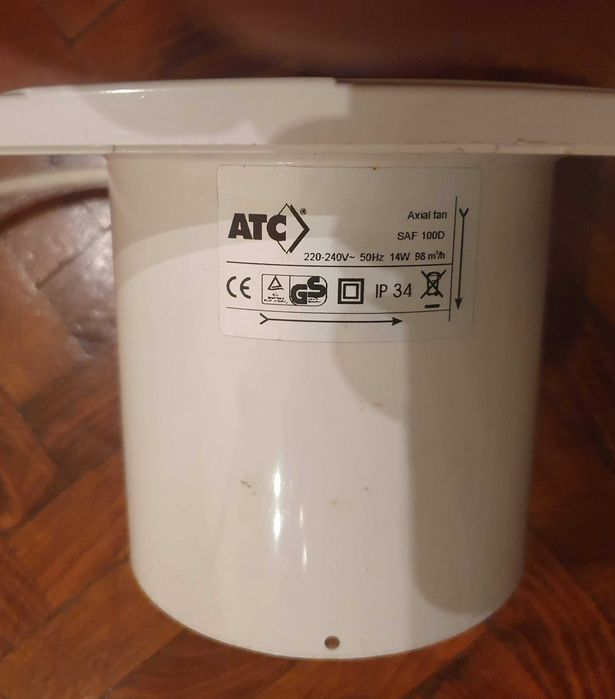 Ventilator aerisire pentru baie, sau spatii mici