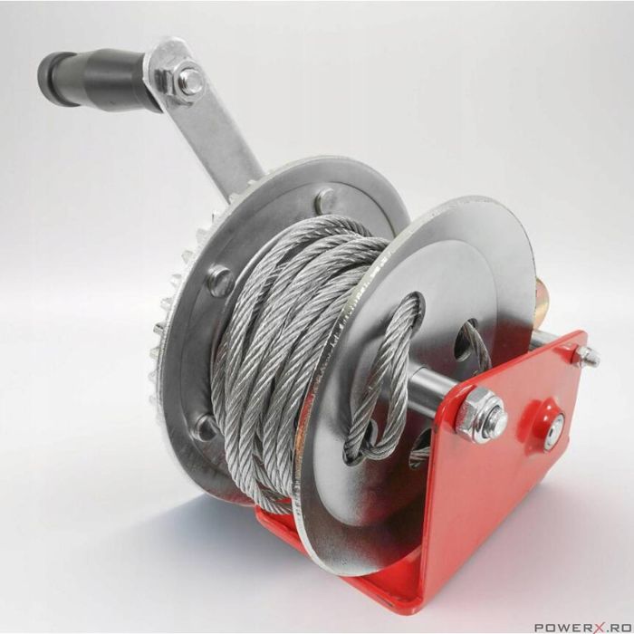 Troliu manual, vinci, 816 Kg, lungime calbu 10m, grosime cablu 4.8 mm,