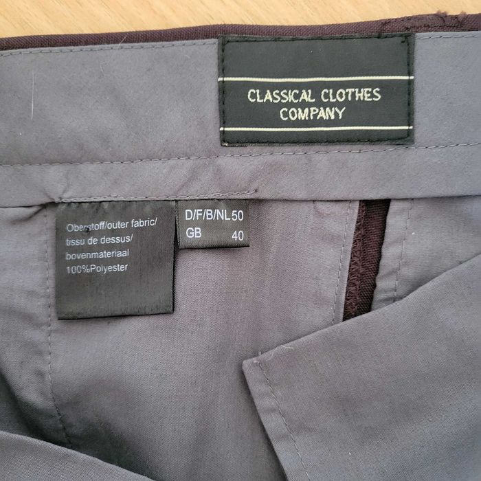 Pantaloni stofa barbati grena M 88cm noi