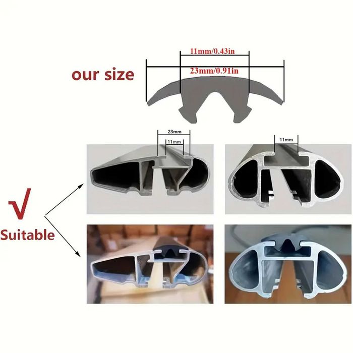 Гумена лента за алуминиеви греди-багажник-Thule-Mont Blanc и др.