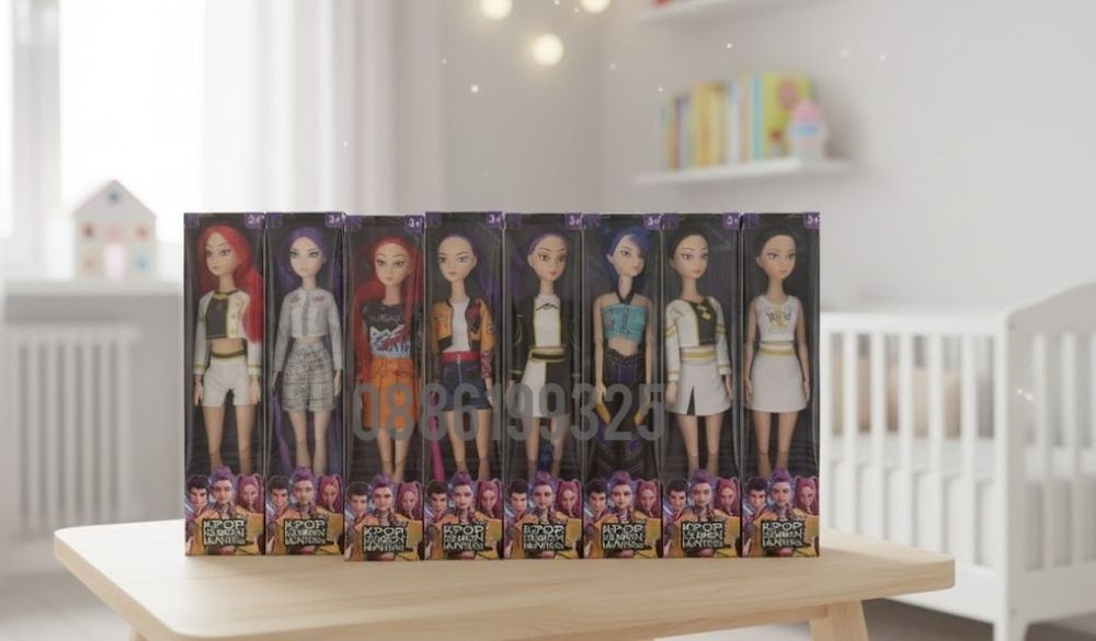 Пееща K-POP Demon Hunters Кукла - Светещо сърце/музика Rumi/Zoey/Mira