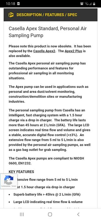 Pompa de prelevare probe aer, analizor praf, analize aer