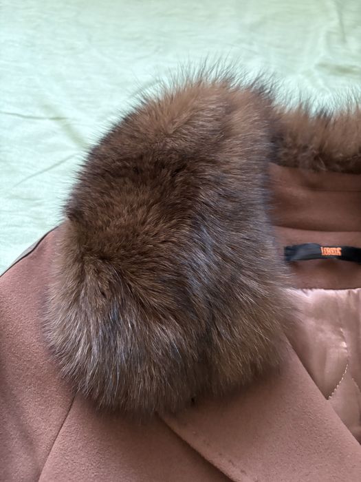 Пальто кашемир, мех натуральный