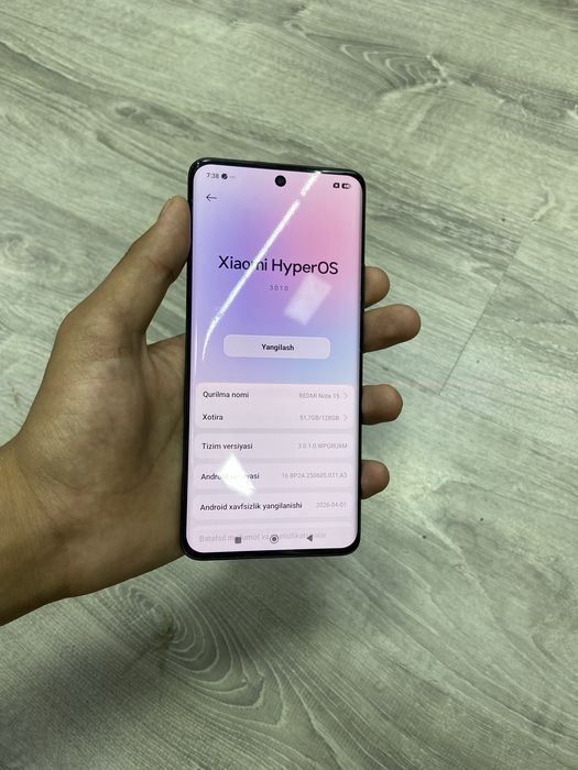 Note 15 yangi 6/128