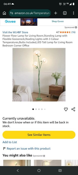 Lampa de podea flexibila cu trei brate