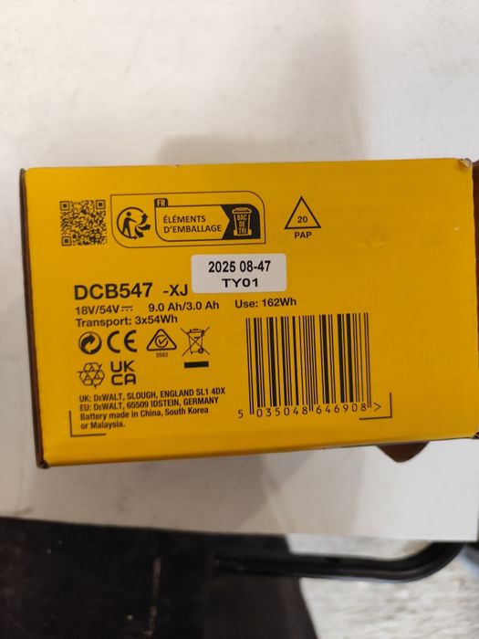 18V Flex volt 54V DeWALT DCB547 батерия Девалт 9Ah