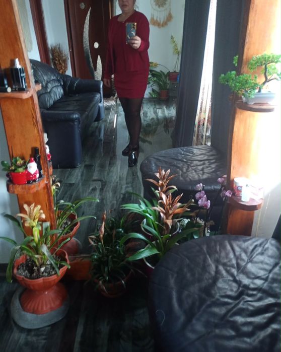 Rochita si sacou culoare grena marimea xl