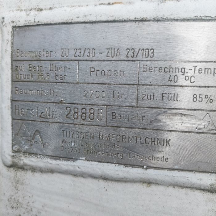 Butelie propan,butan,lpg 2700ll