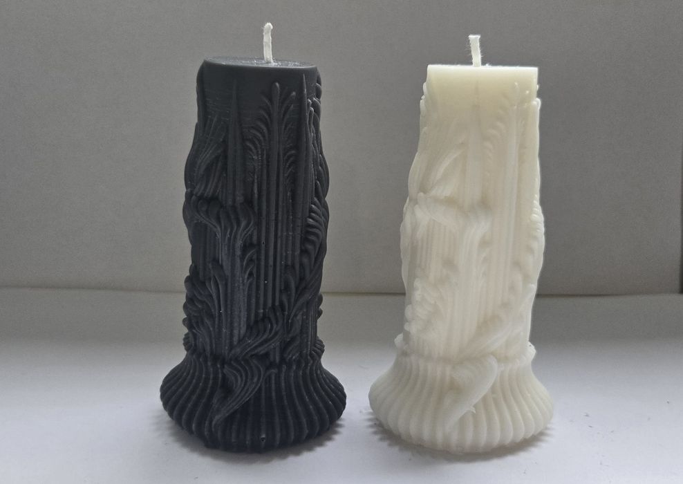 Свечи в чёрном белом стиле