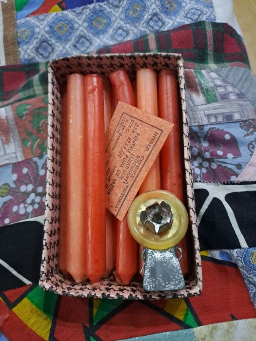 Set vechi lumânări pentru  brad vintage