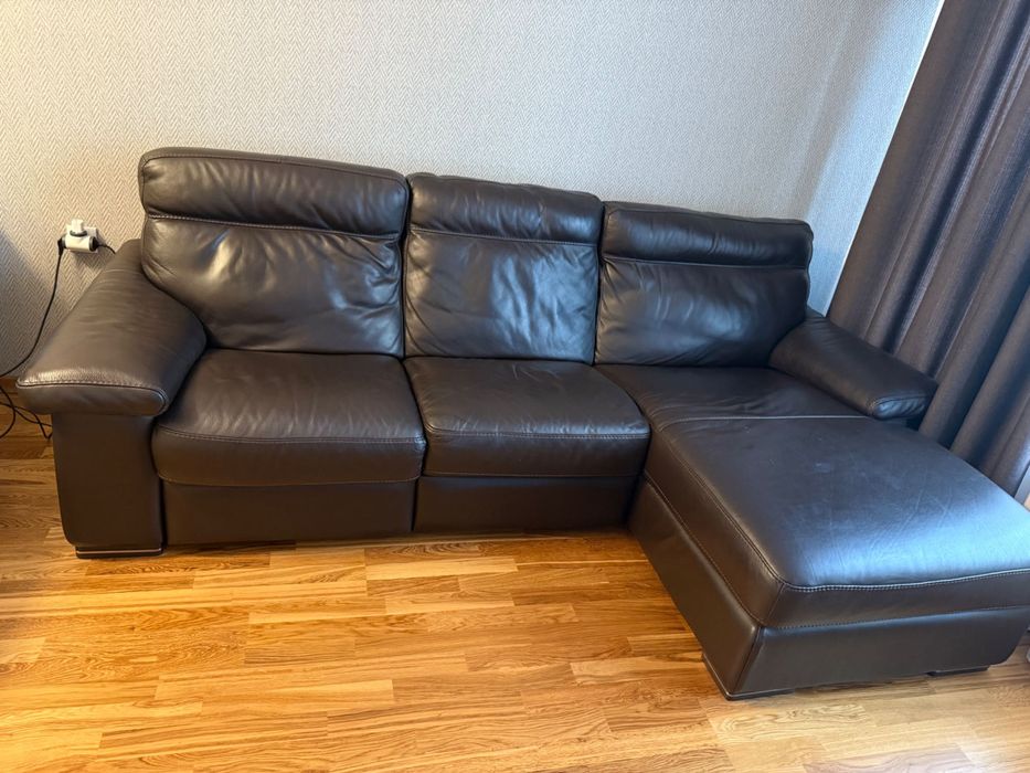 Кожен ъглов диван - Natuzzi