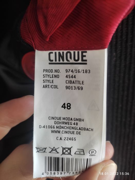 Мужское пальто Cinque 48-50 размер