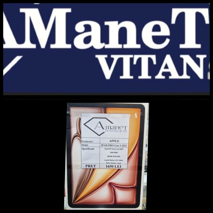 Amanet Vitan 107 Ipad Pro Gen 3 2021 M1 8gb Ram 256gb Geam spart
