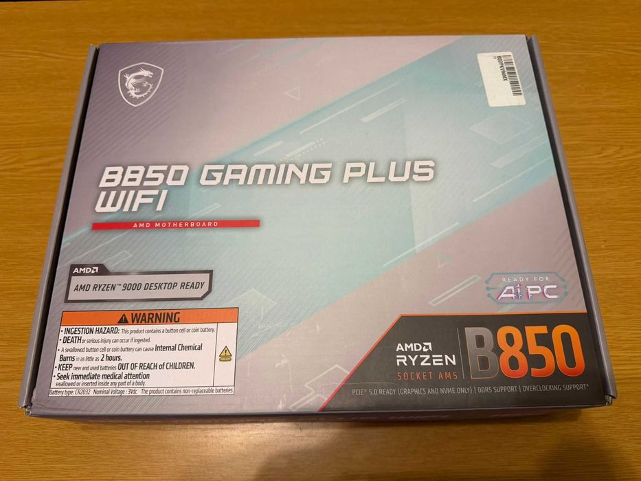 Placa de baza MSI B850 GAMING PLUS WIFI cu procesor AMD Ryzen 7 9800x3D 4.7Ghz si 32gb ddr5 Gskill 6000Mhz cl36