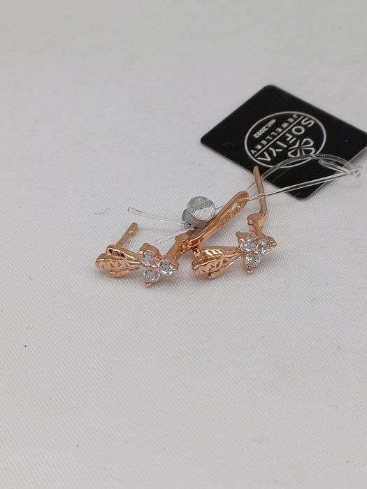 Серьги детские золотые