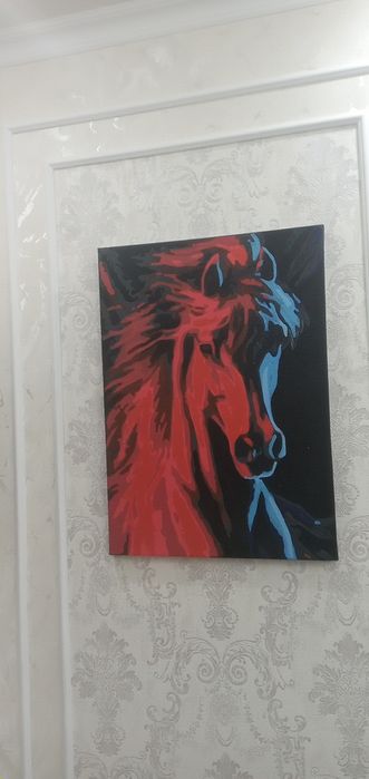 Картина "Лощадь" холст, акрил
