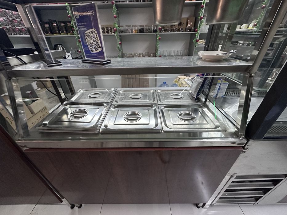 Витрина холодильник, мармит касса!