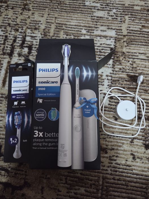 Ел четка за зъби с ГАРАНЦИЯ - Philips Sonicare 3100 +  1 Глава подарък G3 Gum Care