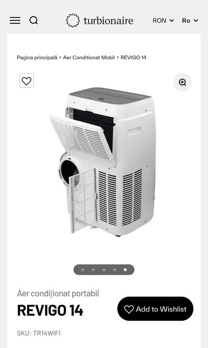 Aer conditionat portabil Turbionaire, 14000 BTU, in garantie.