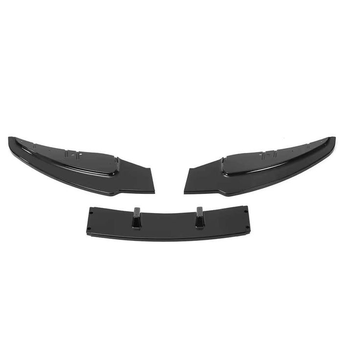 Prelungire Extensie Lip Bara Fata BMW Seria 1 E81 E82 E87 E88, pentru Bara Normala, Negru Lucios