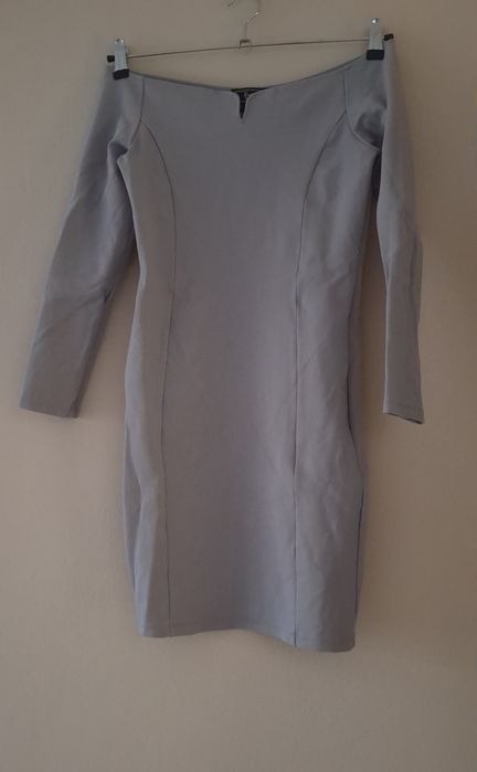 Faina сива и бяла рокля в отлично състояние, S