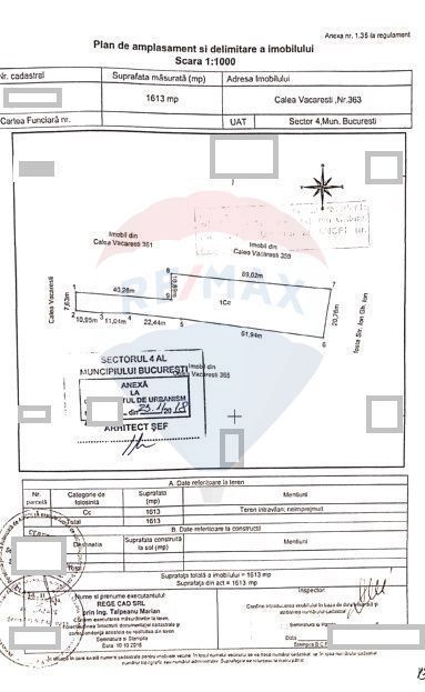 Teren 1,613mp Calea Vacaresti