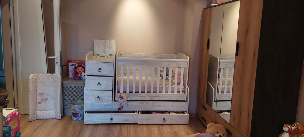 Комбинирано легло-кошара 3 в 1 Dizain Baby „Лейди“ с матрак