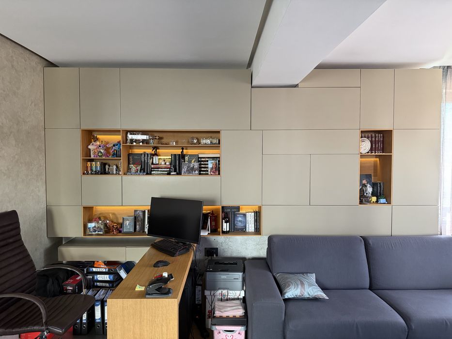 Biblioteca Living + Canapea extensibila