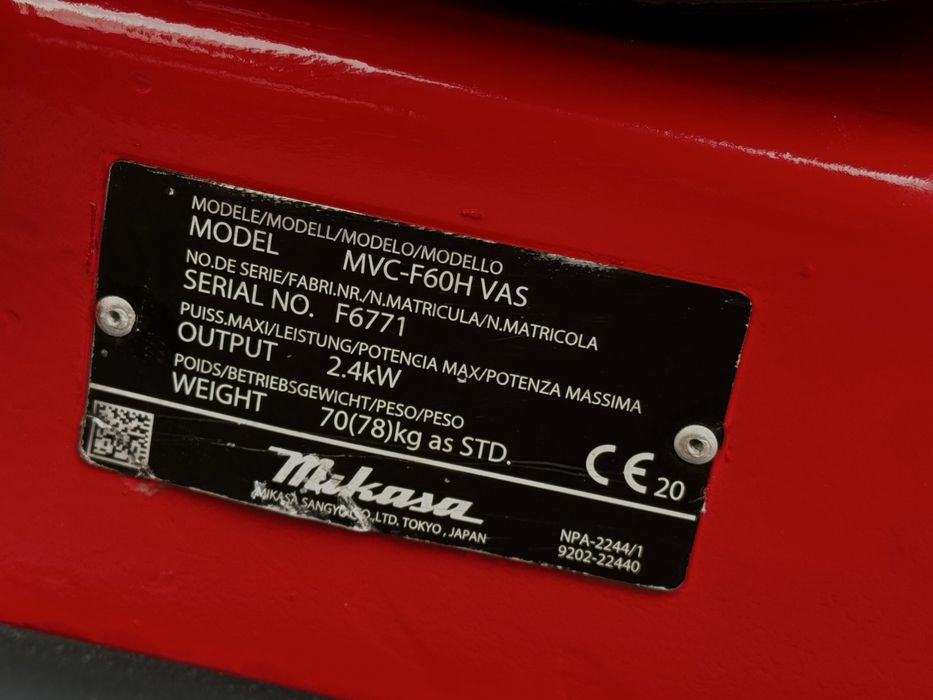 Placa compactoare Mikasa MVC-F60H, Honda GX120, 80kg!