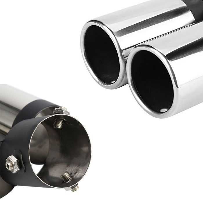 Накрайник ауспух 1990BK двоен входа-60мм изхода-2х48мм