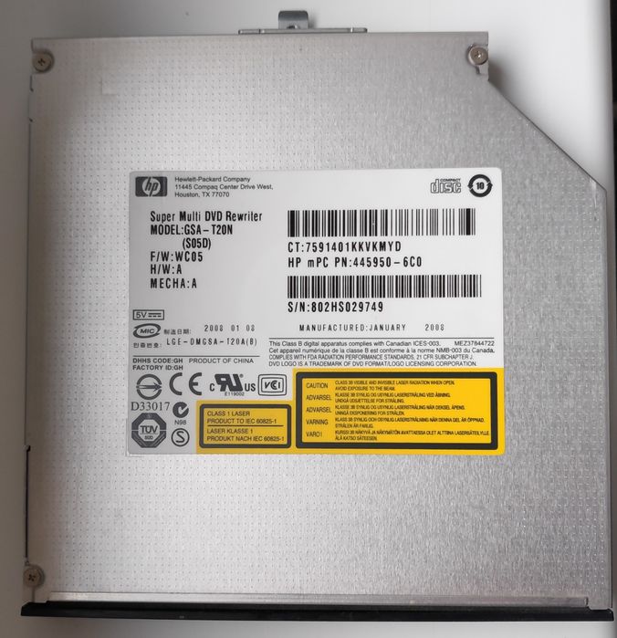 CD / DVD четец / записвачка за лаптоп