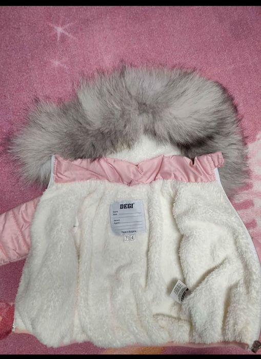 Детско яке естествен косъм