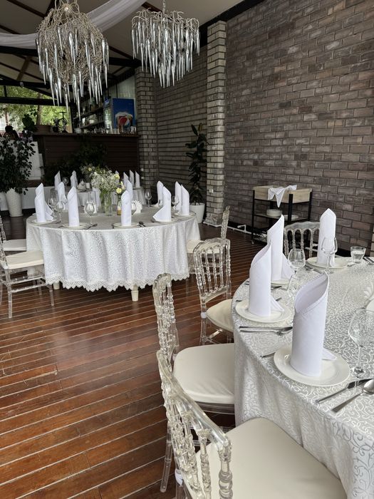 Аренда столов и стульев, пасуда - прокат навес, ширма, самавар 40-50л