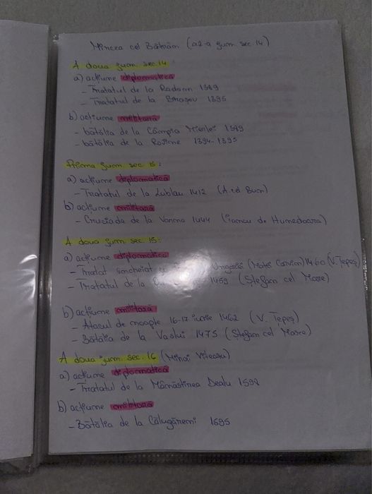 Dosar lectii bac istorie (nota 10 in bac)