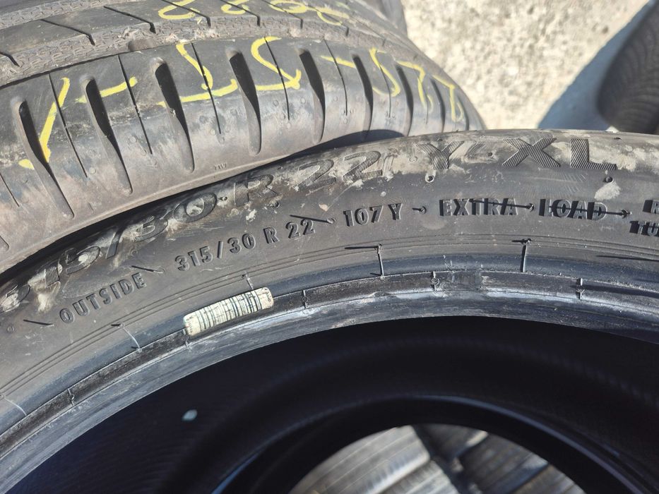 2 Anvelope de VARA - 315/30/22 107Y - Continental Eco 6 * OEM BMW X5 X6 - CA NOI - DOT 2023 !