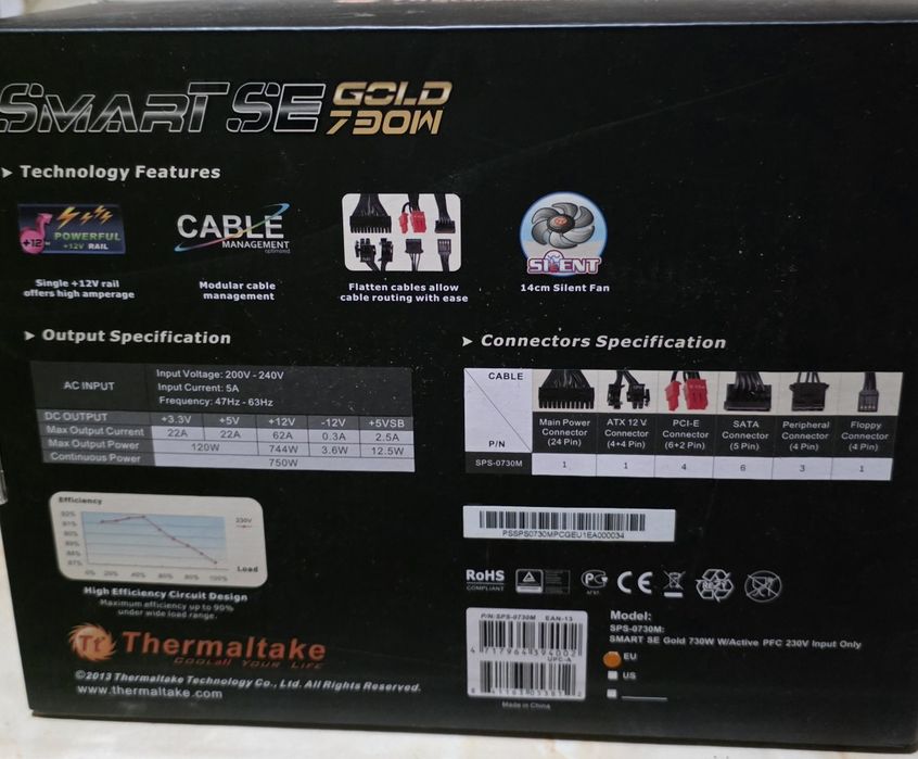 Sursă Termaltake Smart SE 730W  Gold 90%