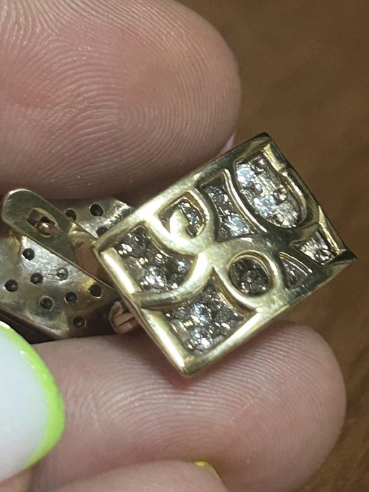 Серьги желтое золото 585