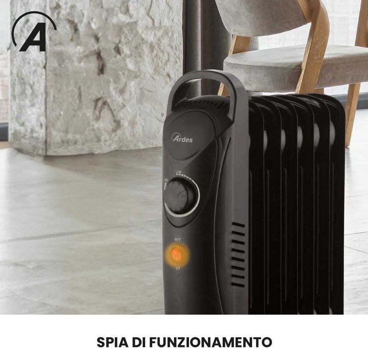 Мини електрически маслен радиатор Ardes AR4R07M2 800W, 25 м³