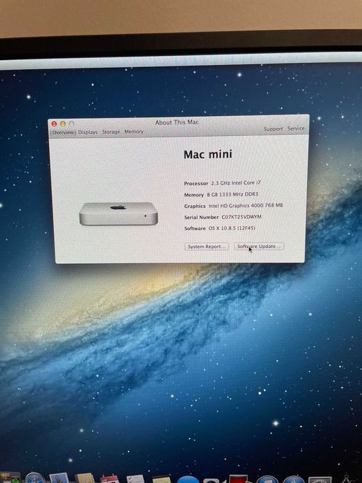 Mac Mini A1347, LATE 2012, Core I7 2.3 Ghz, 8 GB RAM, HDD 1 TB