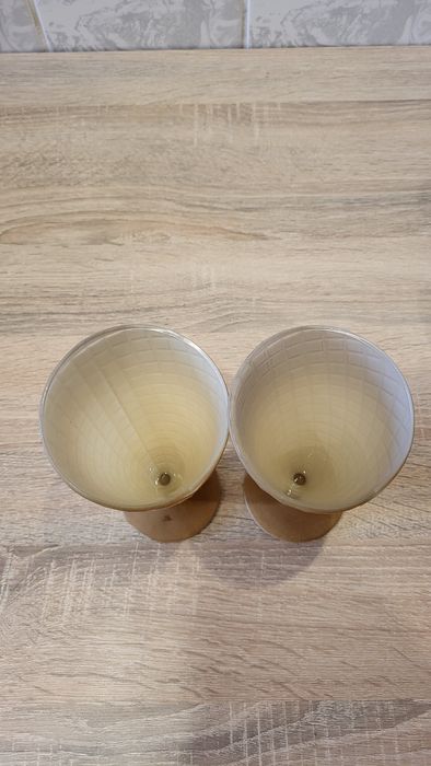Set 2 cupe din ceramică pentru înghețată/desert – model cornet