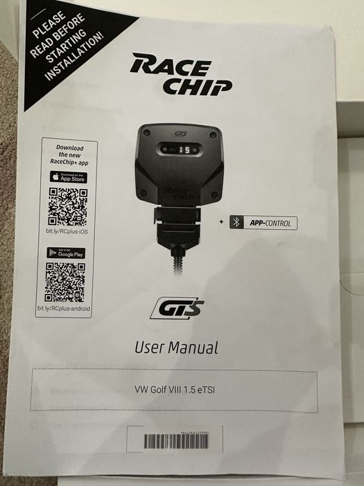 Race chip GTS най високия клас за VW Golf 8 1.5 etsi