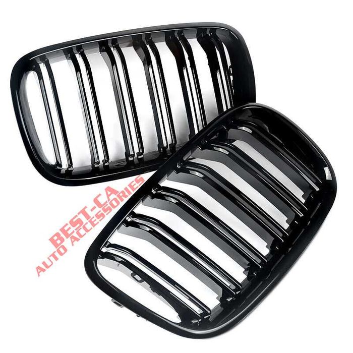 Set grile negre pentu  BMW X5 E70, X6 E71 M Power negru lucios duble